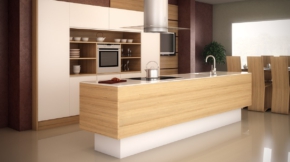 cocina con isla central multifunción