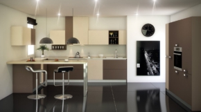 barra moderna en la cocina