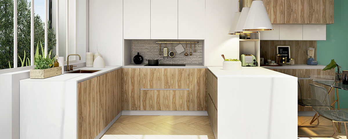 Cocina en forma de U con península - Totcocina.es