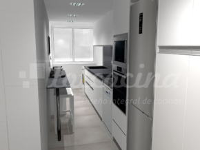 Render 3d de una cocina por Totcocina