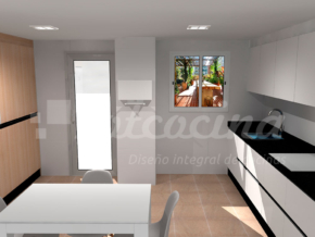 Render 3d de una cocina por Totcocina