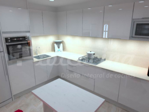 proyecto 3D reforma integral de cocina Totcocina